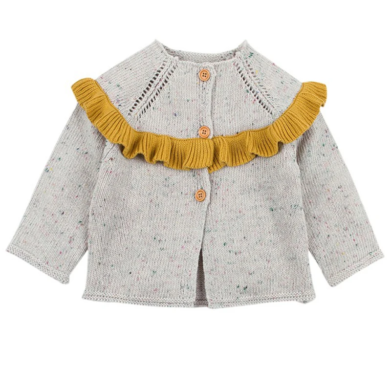 Детский свитер свитера для новорожденных девочек кардиганы Осенние повседневные трикотажные куртки с длинными рукавами для малышей весенние детские трикотажные пальто