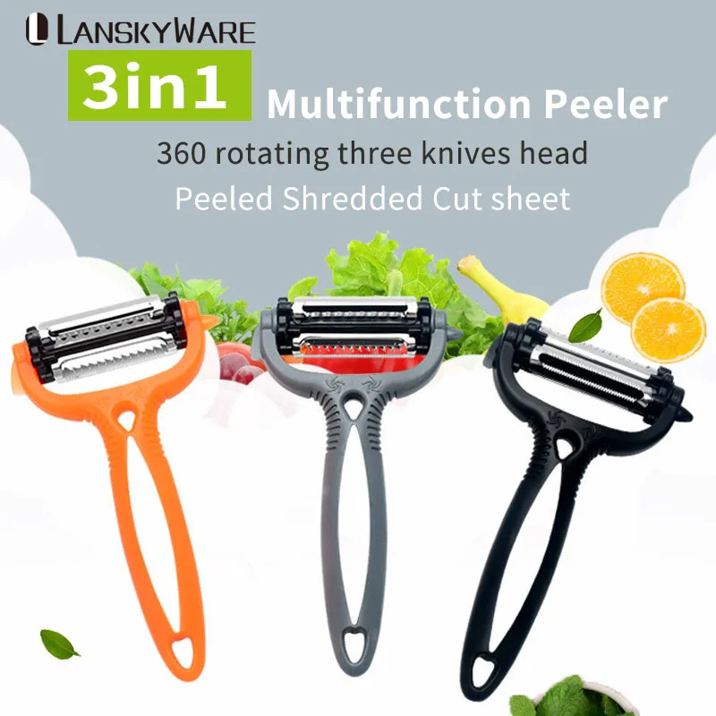 

Potato Peeler Multifunctional 360 Degree Rotary Kitchen Accessories Vegetable Peeler Cutter Melon Planer Grater Kitchen Gadget
