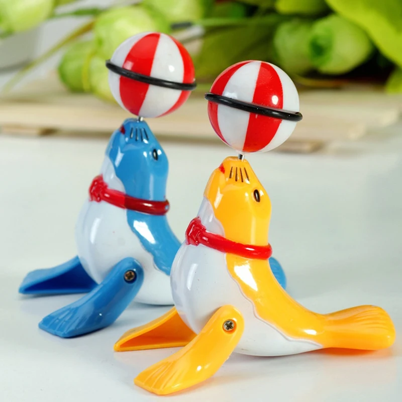 Buy Cute Wind Up Children Toy Clockwork Dolphin Sea Lion Wind up Toy Ball for