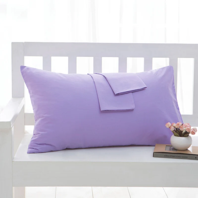 

100% cotton pillowcase solid color pillow cover soft decorative pillow case bedding Multi-color and multi-size optional