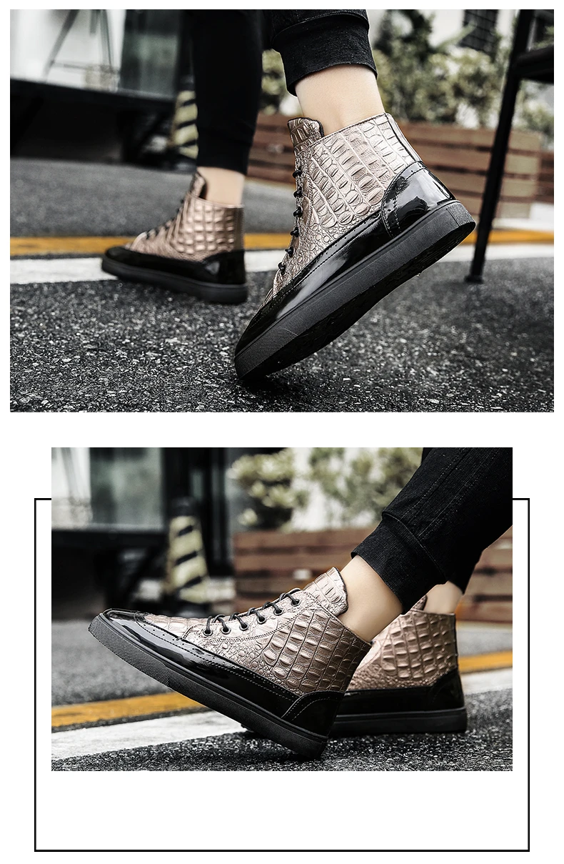 Brand Men's Boots Street Style Punk Canvas Male Shoes Retro Trending Black Casual Bot Leather Ankle Boot Boots Men (9)
