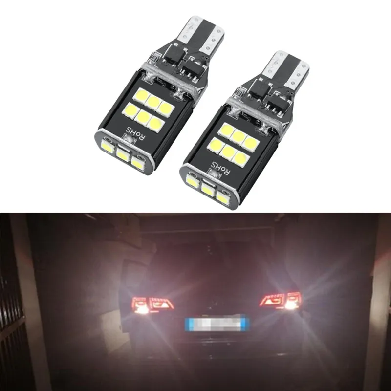 2 шт. Автомобильные светодиодные лампы Canbus T15 W16W для BMW E60 E90 Toyota Corolla Camry Prado Volkswagen VW