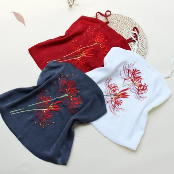 

2020 chinese traditional women hanfu camisole camisole dance costume hanfu tank top women tang dynasty ancient embroidery strap