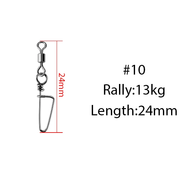 Джекфиш Нержавеющая сталь рыболовные 50 шт./лот с цифрой «8» и надписью, кольцо разъем кнопки завальцовки поворотные рыболовные снасти - Цвет: 10