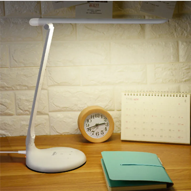 

LAIDEYI AC90-240V USB LED Touch Table Desk Lamp Dimmable Eye Protection Reading Study Three Levels Desk Light + Small Night Lamp