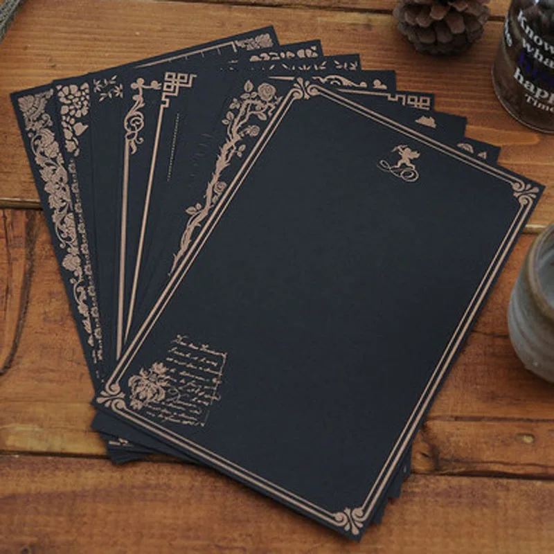 

8 sheets/set European Vintage Style Writing Paper Letter Good Quality Culture Stationery Kraft Letter Office XZ02