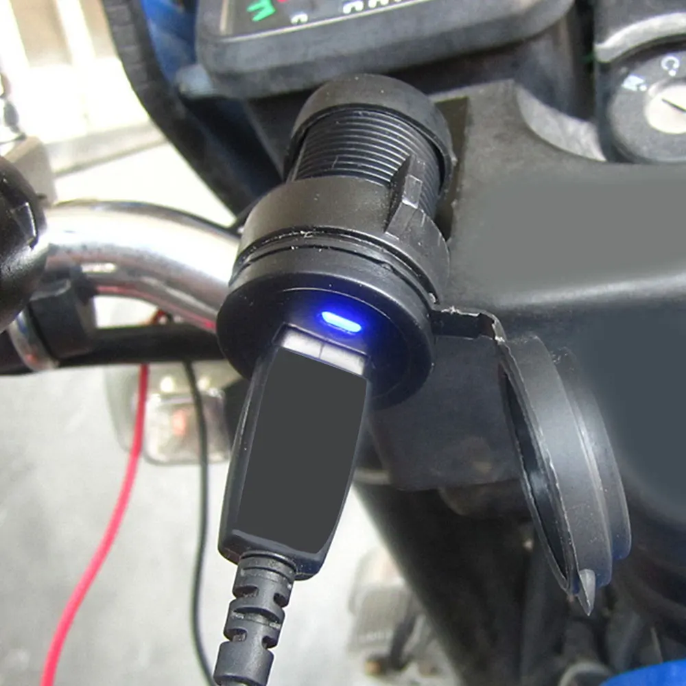 12V Зарядка порт розетка мотоцикл питание для мобильного телефона USB