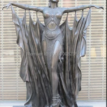 2" подписанная Западная бронзовая художественная статуя танцоров фартук плащ накидка для девочек