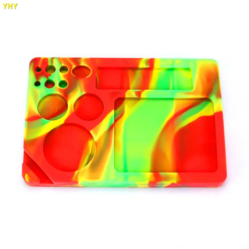 Tobacco Hand Roller Roll Case Dish Tobacco Storage Dabber Smoking Dry Herbs Wax Silicone Rolling Tray Dab Mat07