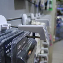 1" дюймовый Розничный супермаркет безопасности Slatwall для витрины крючки противоугонные крючки для настенных панелей+ 1 шт. Магнитный detacher lockpicks