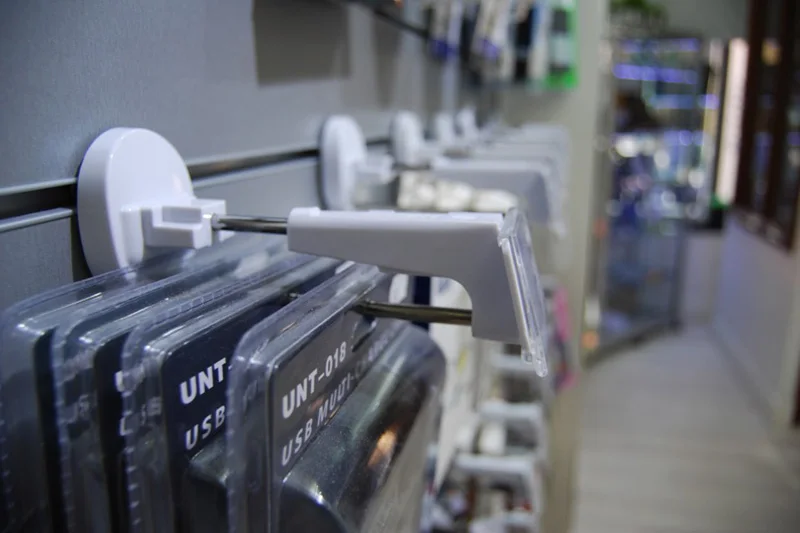 10" inch Retail supermarket Security slatwall Display Hooks anti theft