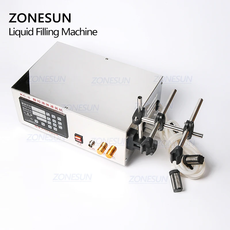 ZONESUN машина для розлива жидкостей с двойной головкой микрокомпьютер