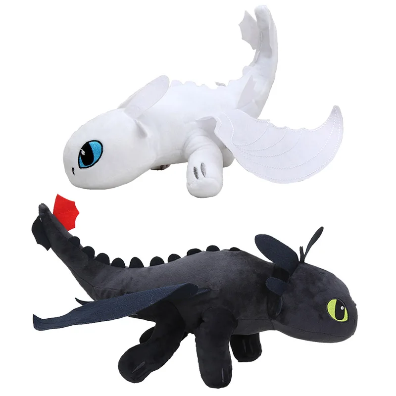 

25-35cm White Toothless How to Train Your Dragon 3 Plush Toy Night Fury Soft White Dragon Stuffed Animal Toys
