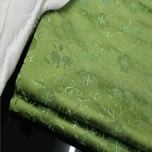 HLQON 75 см ширина парча пряжа окрашенная зеленая ткань для фетр для пэчворка ткань telas простыня cheongsam платье Детское пальто ткань
