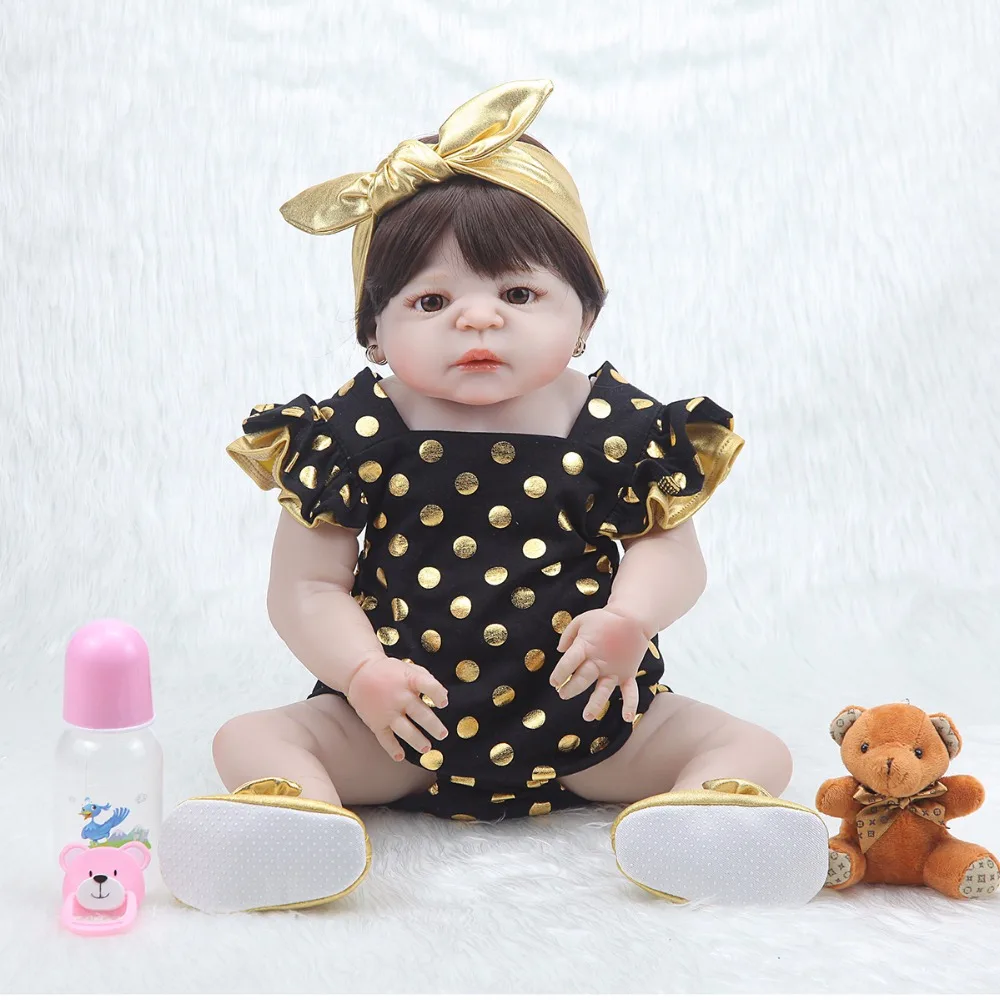 55 см Reborn Baby силиконовые для новорожденных и малышей реалистичные куклы Boneca LOL