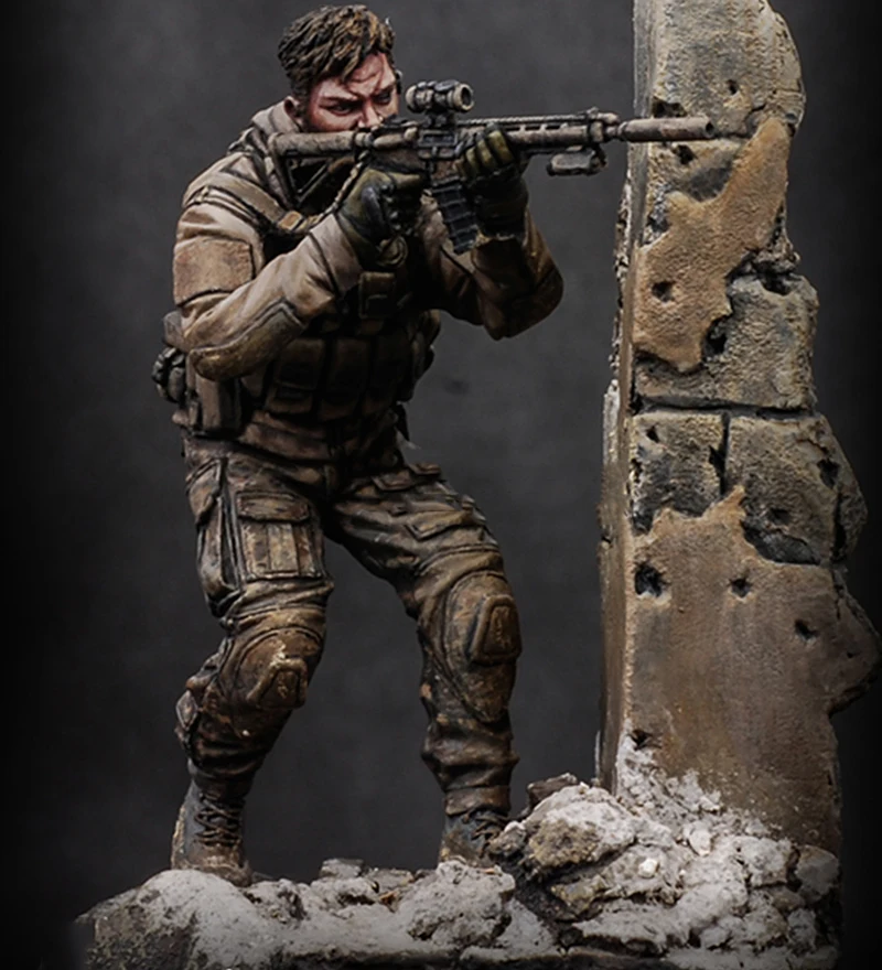 Unpainted 1/16 Ancient Soldier Bust Resin Figure Model Kit Unassembled Miitary 