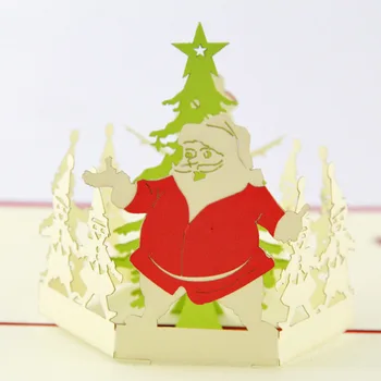 

3D Qubiclife Santa Claus Santa Claus Christmas cards creative handmade Christmas cards