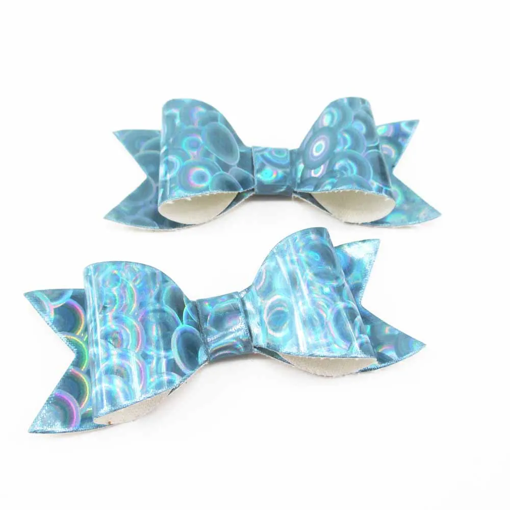 David accessories Горошек клетчатые яркие бантом из искусственной кожи для детей из шерсти животного Головные уборы, для художественного оформления ногтей, ручная работа, ремесла, 25Yc2915 - Цвет: 1057384002