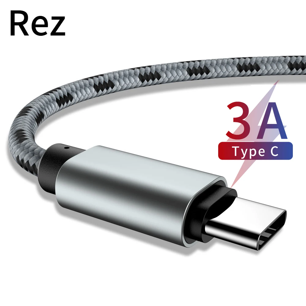 

REZ X7 USB Type C Cable for Xiaomi Redmi Huawei Samsung USB C Mobile Phone Cable Fast Charging Cable for USB Type-C Devices Cord