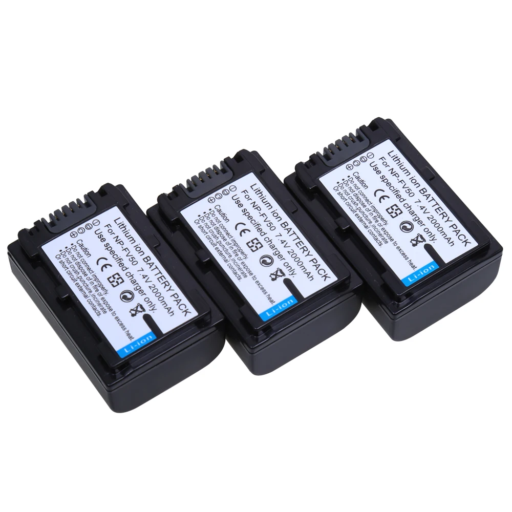 Аккумулятор AOPULY NP FV50 + зарядное устройство USB для SONY HDR XR550E XR350E CX550E CX350E CX150E DCR SR68E SX83E