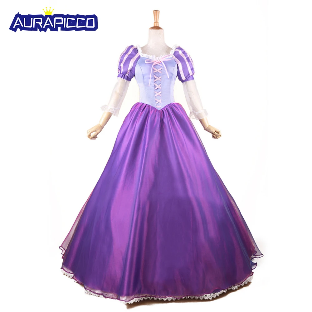 Tangled Princess Rapunzel Costume Fairytale Adult Fancy Violet
