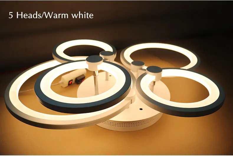 Lustre para Sala de Estar Iluminação de Teto Sala de Jantar White & Black Modern Led Quarto Luz Luminária Lustre da Acrílico 25 led chandelier