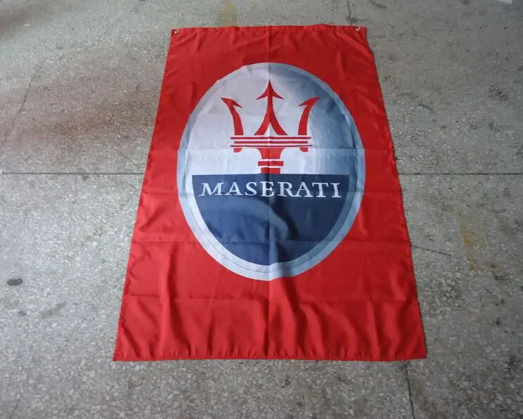 Maserati Гоночный флаг, 90x150 см размер полиэстер баннер