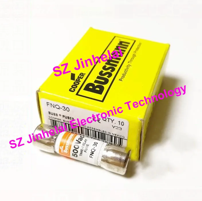 

New and original BUSSMANN Time-delay Supplemental fuses FNQ-30 30A 500V 10*38mm