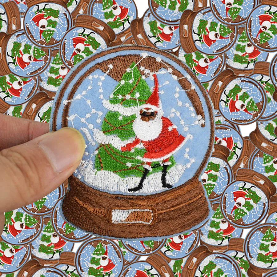 AXEN Weihnachts-Stickpatches - 16 Bunte Aufnäher Für Kleidung & Accessoires