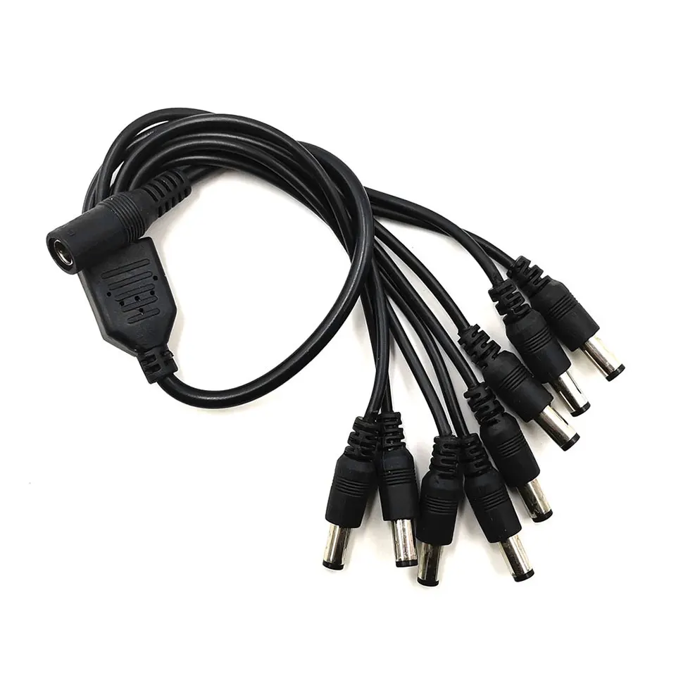 dc connector plug 1 femal to 2 3 4 5 8 male plug  Jack Splitter Adapter cable (11)