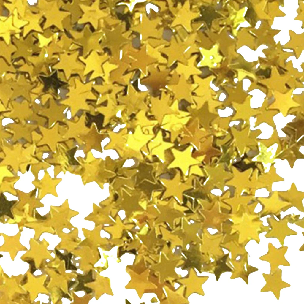 Metallic Star Table Scatter Confetti Sparkle Wedding Party Decor Celebration Ornament - 3mm, Gold