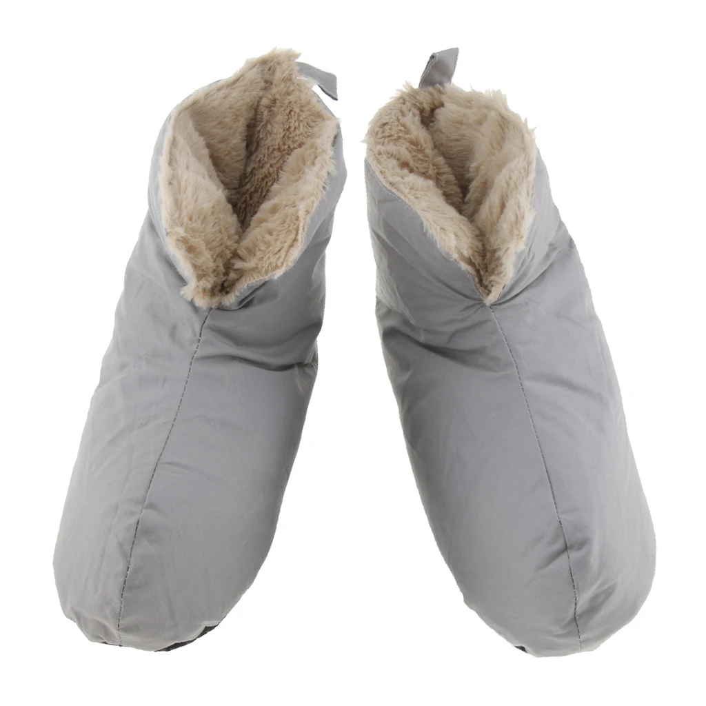 Soft Duck Down Slippers Winter Warm Camping Tent Foot Booties for Men Women Footwear