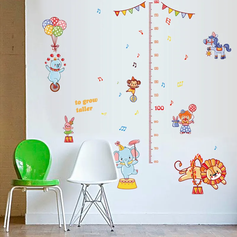 الكرتون الحيوان السيرك الطفل قياس ارتفاع ملصقات جدار الموسيقى ملاحظة بالون خزانة غرفة النوم ديكور الفينيل النمو الرسم البياني الشارات الكرتون الحيوان السيرك الطفل قياس ارتفاع ملصقات جدار الموسيقى ملاحظة بالون خزانة غرفة النوم ديكور الفينيل النمو الرسم البياني الشارات