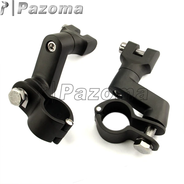 Chrome Motorcycle 1" Offset Peg Mounts Magnum Clamp For Harley Bobber Chopper Chrome Motorcycle 1" Offset Peg Mounts Magnum Clamp For Harley Bobber Chopper