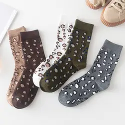 Choiceshine женские носки хлопок Леопард повседневные женские многоцветные художественные носки цельные Бесплатная доставка