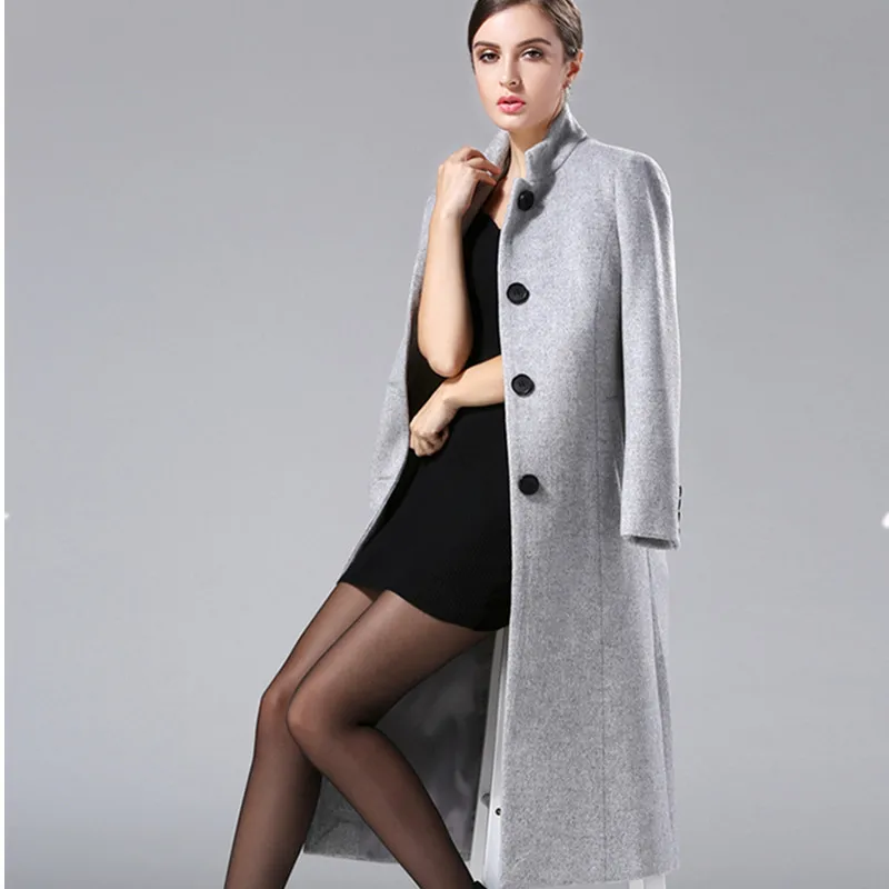 Пальто женское из кашемира|women's cashmere coat|long woolen coatcashmere coat |