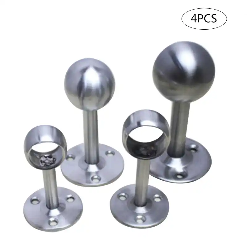 4 Pcs Shower Curtain Closet Rod Holder Pipe Flange Socket Ceiling
