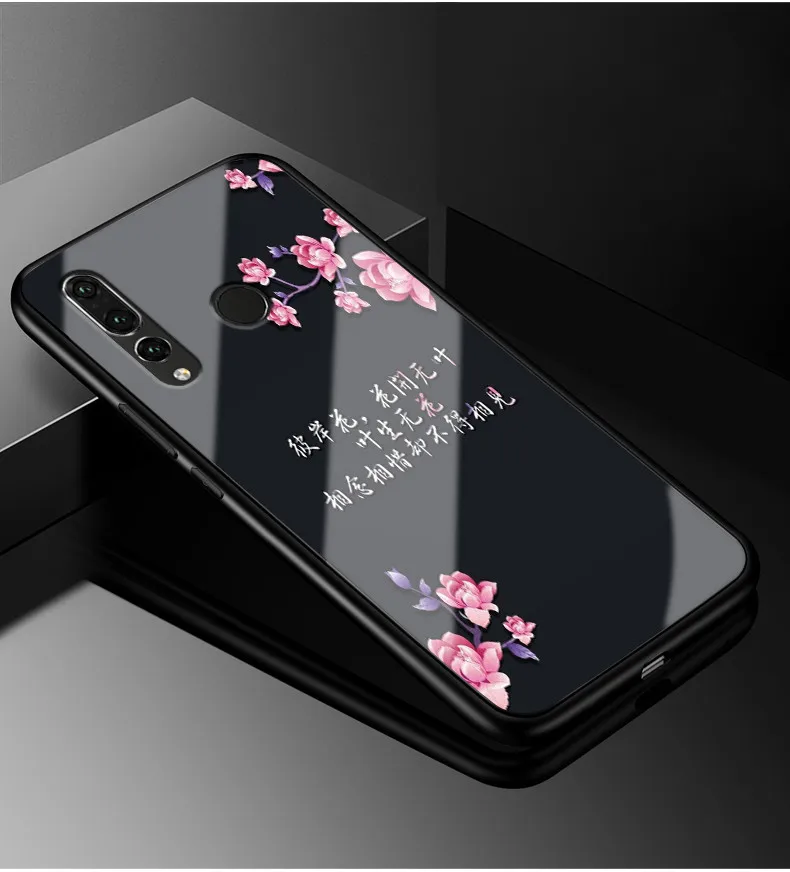 Для Huawei Honor 10i чехол Honor 10i PC Пластиковый стеклянный чехол для телефона черный ТПУ бампер чехол для Huawei Honor 10i HRY-LX1T 10 i чехол - Цвет: 12