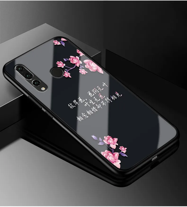 12 Для Huawei Honor 10i чехол Honor 10i PC Пластиковый стеклянный чехол для телефона черный ТПУ бампер чехол для Huawei Honor 10i HRY-LX1T 10 i чехол - Цвет: 12