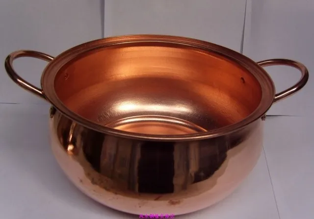 Чистый медный горшок фиолетовый медный Пароварка Плита суп горшок диаметр 24,5 см