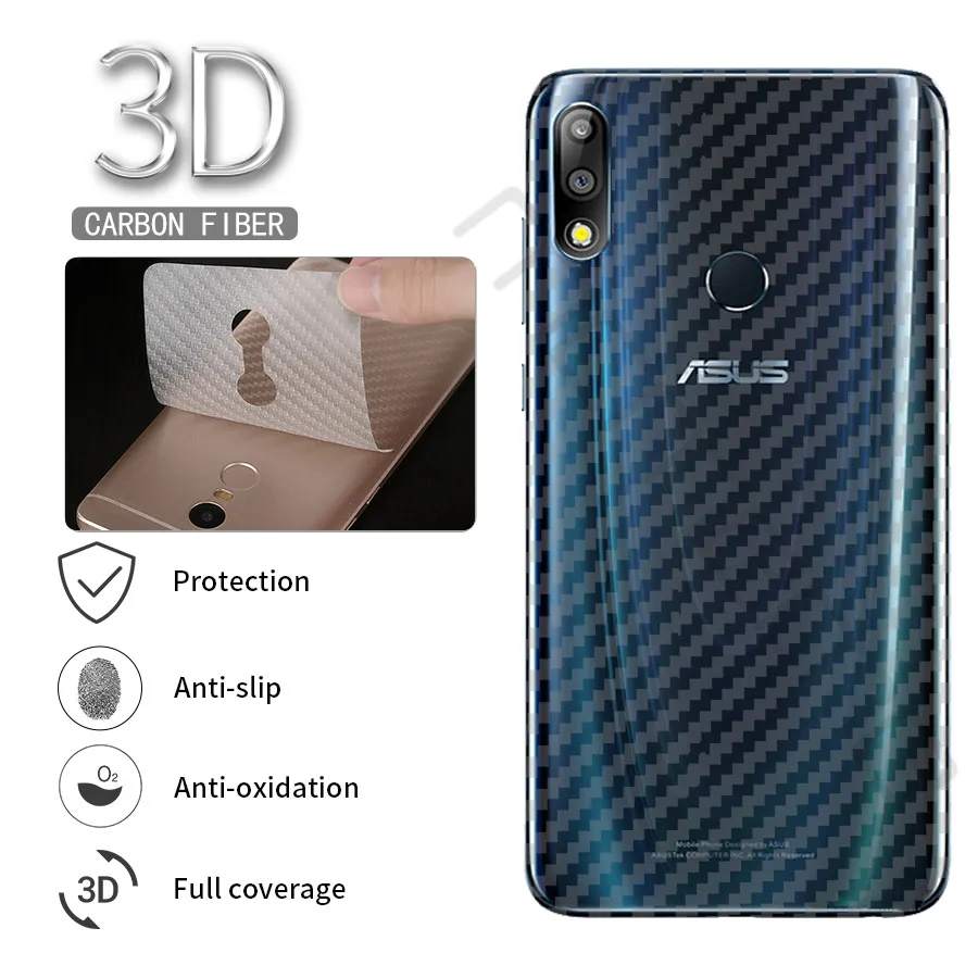 5 шт. прозрачная защитная пленка 3D углеродное волокно мягкая для экрана Asus Zenfone Max