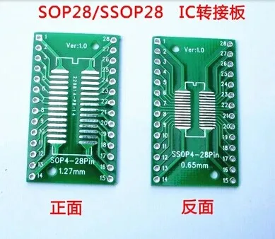 20 шт./лот TSSOP28 SSOP28 MSOP28 SOP28 поворотный DIP28 28pin IC адаптер гнездо/плата адаптера PCB