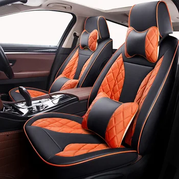 

Customized Leather car seat cover For Ford mondeo Focus 2 3 kuga Fiesta Edge Explorer fiesta fusion car accessories styling