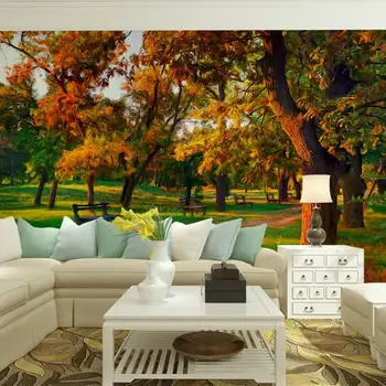 

Home Decor Wall Papers Tree Painting Landscape Photo Wallpaper Mural 3D Living Room Bedroom Self Adhesive Vinyl/Silk Wallpaper