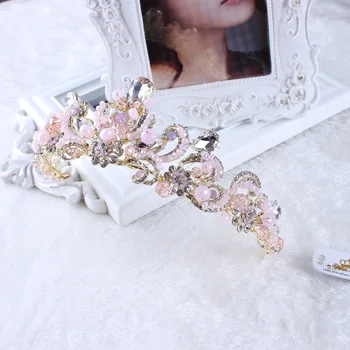 

The baroque style luxury bride bride jewelry boutique crown headdress handmade crystal one generation wedding decoration