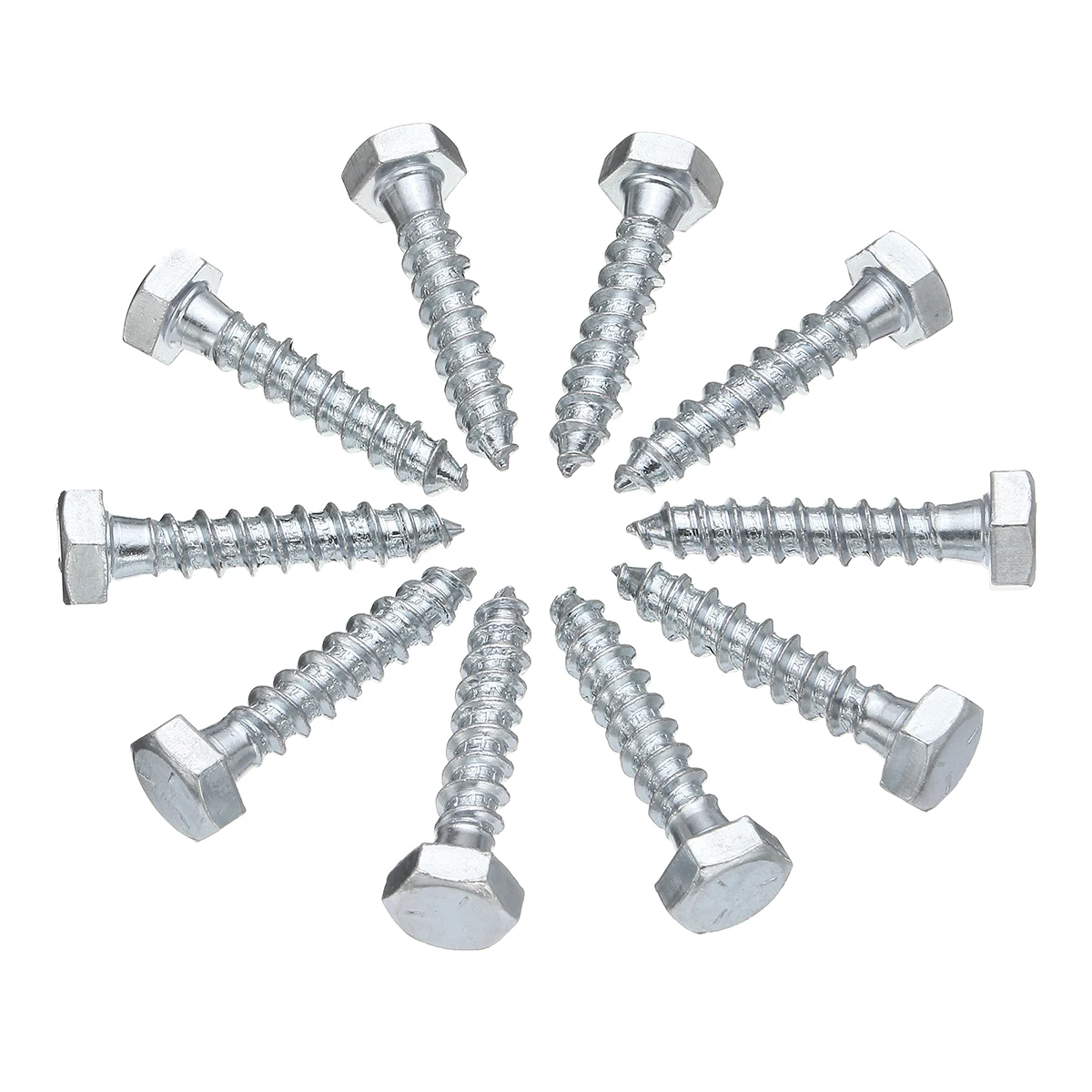 10PCS M6 40mm 50mm 20mm Length Carbon Steel Hexagon Head Tool Decking