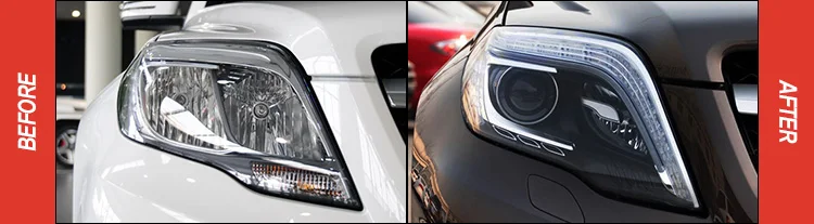 АКД Тюнинг автомобилей фар для Mercedes-Benz GLK GLK250 фары светодио дный DRL ходовые огни Биксеноновая луча туман огни глаза ангела