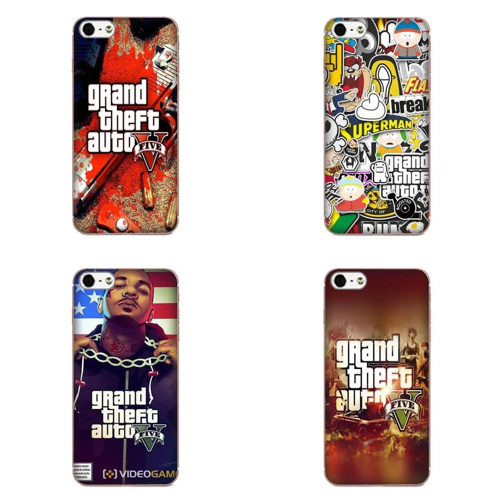 Grand Theft Auto Gta 5 Gta V Colorful For Xiaomi Note 3 4 Mi3 Mi4 Mi4c Mi4i Mi5 Mi 5s 5x 6 6x A1 Max Mix 2 Half Wrapped Cases Aliexpress