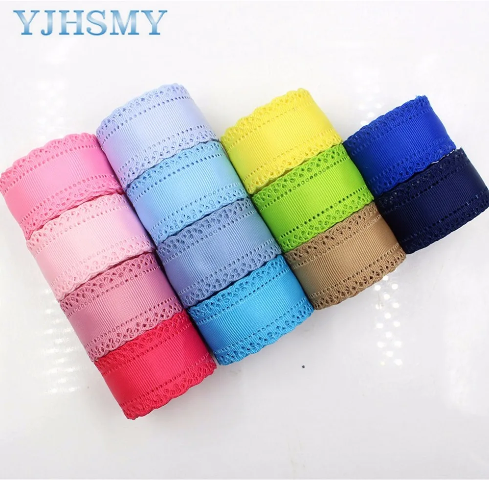 

YJHSMY D-17826-797,10 yards, hot sale 30 mm hollow Flowers solid Grosgrain Ribbon, DIY handmade materials,Clothing accessories