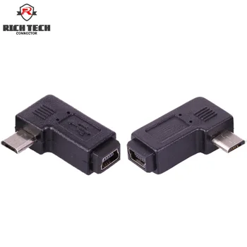 

Micro USB connector Elbow HDMI adapter right angle male plug to female jack mini 5pins